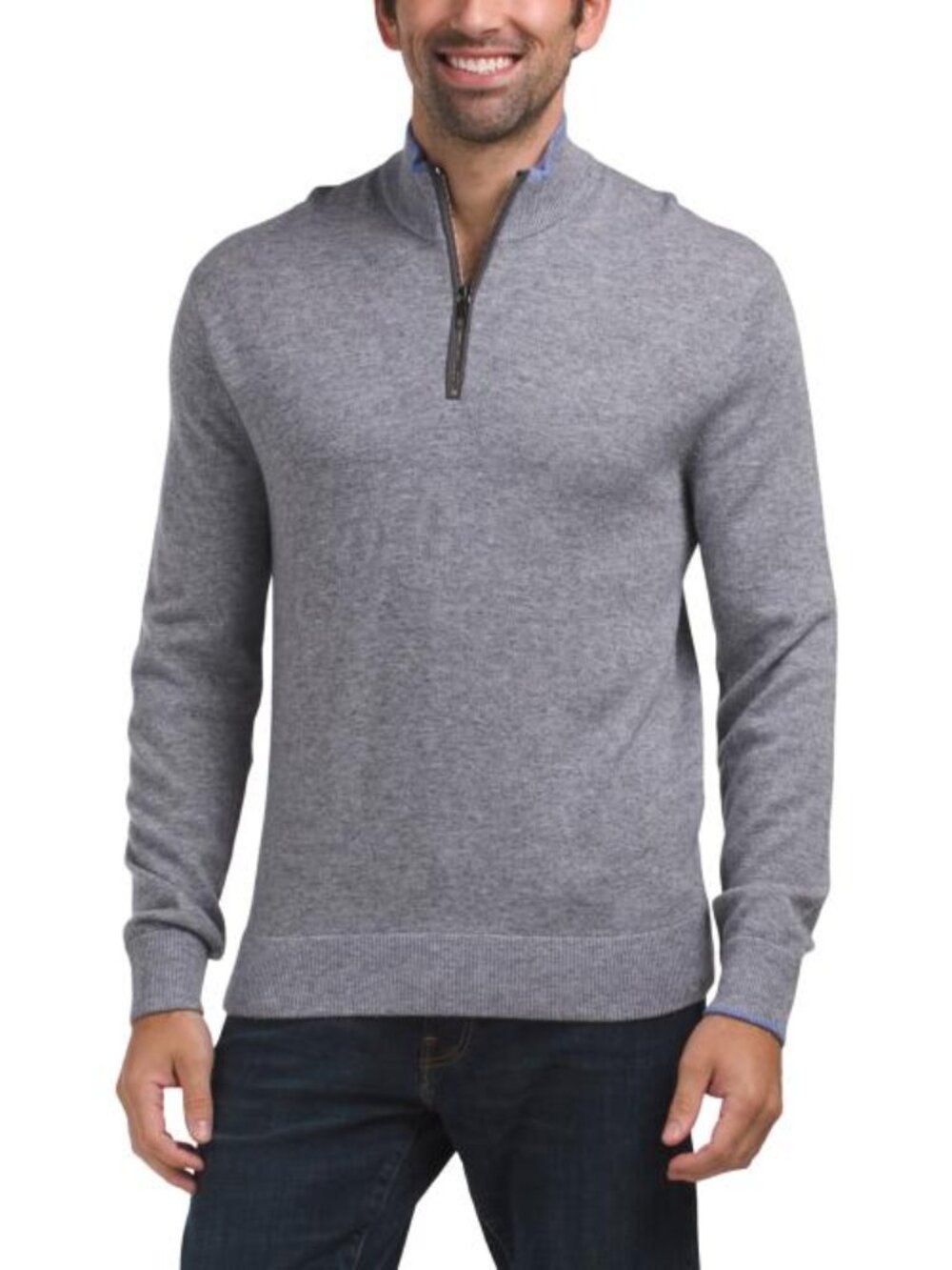 GREYSON Sebonack Wool And Cashmere Blend Quarter Zip Sweater